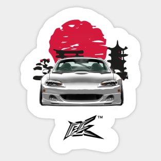 MAZDA MIATA NB STANCED WHITE Sticker